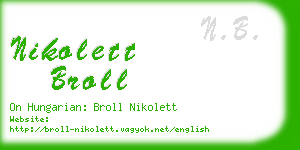 nikolett broll business card